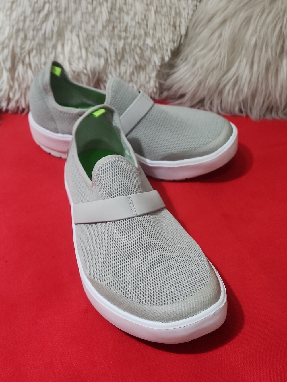 Oofos Women's OOMG Casual Shoes - White/GraySlip-On - Picture 3 of 9